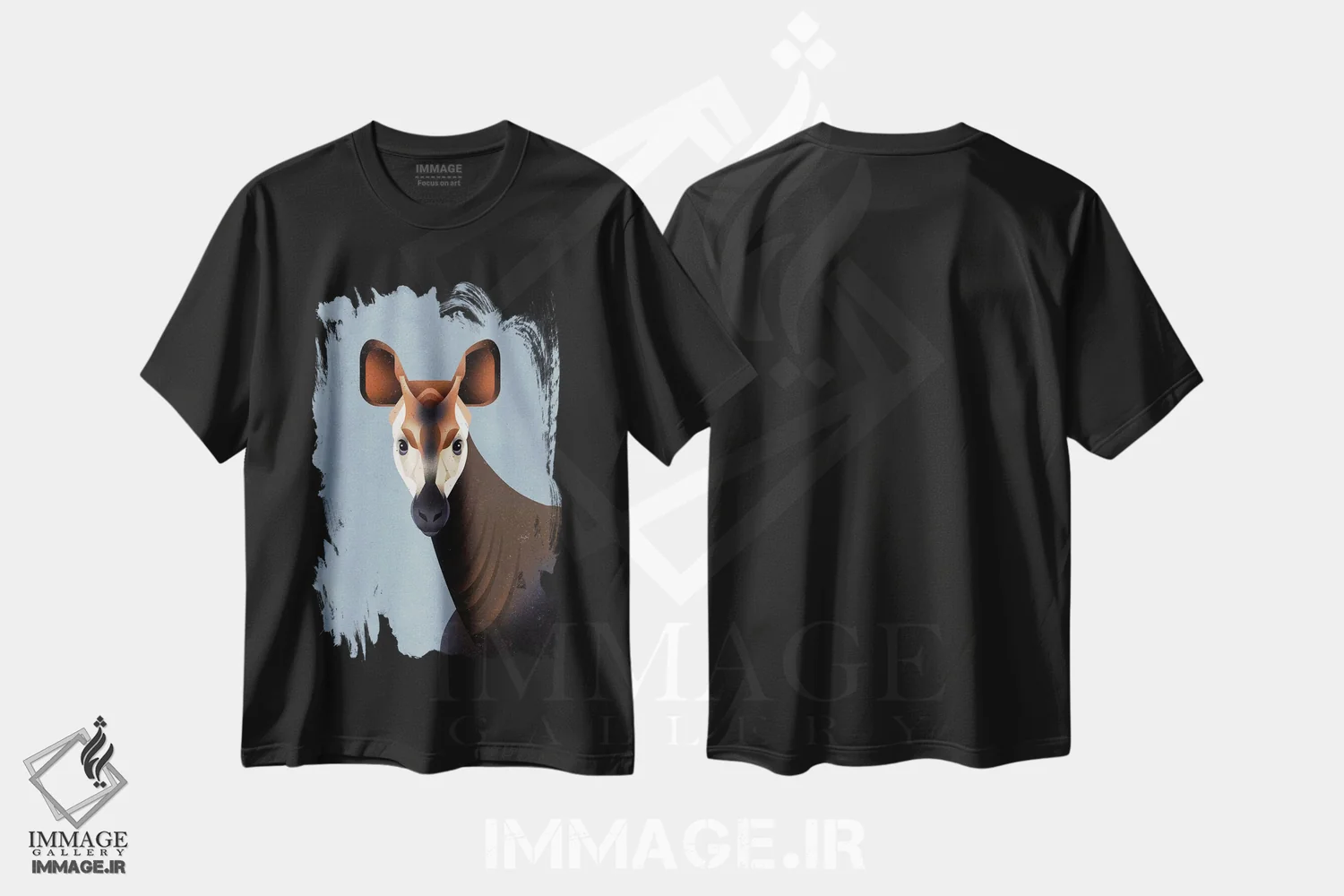 تیشرت مشکی طرح دار اوکاپی، هنر دیجیتال اثر دیتِر براون | immage.ir
