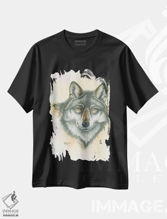 تیشرت مشکی طرح دار آلفا، هنر فاخر معاصر اثر دیو بارتولت | فروشگاه ایماژ