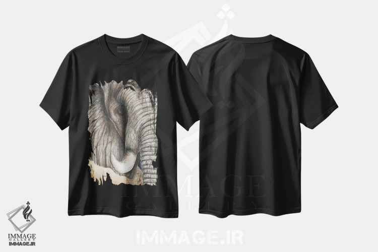 تیشرت مشکی طرح دار تِمبو، هنر فاخر معاصر اثر دیو بارتولت | immage.ir