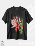 تیشرت مشکی طرح دار گل کاکتوس، تزئینی اثر دلنارا ال | فروشگاه ایماژ