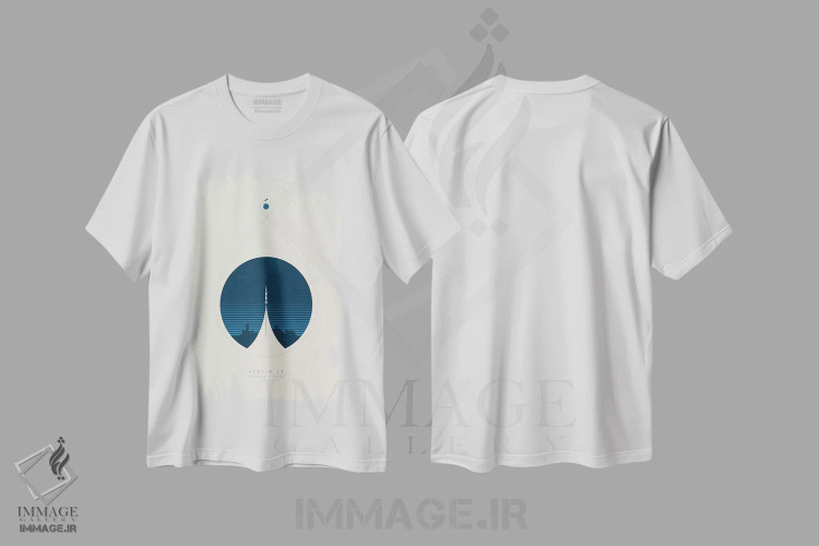 تیشرت سفید طرح دار آپولو ۱۳، هنر دیجیتال اثر طراحی ۲۰۴۶ | immage.ir