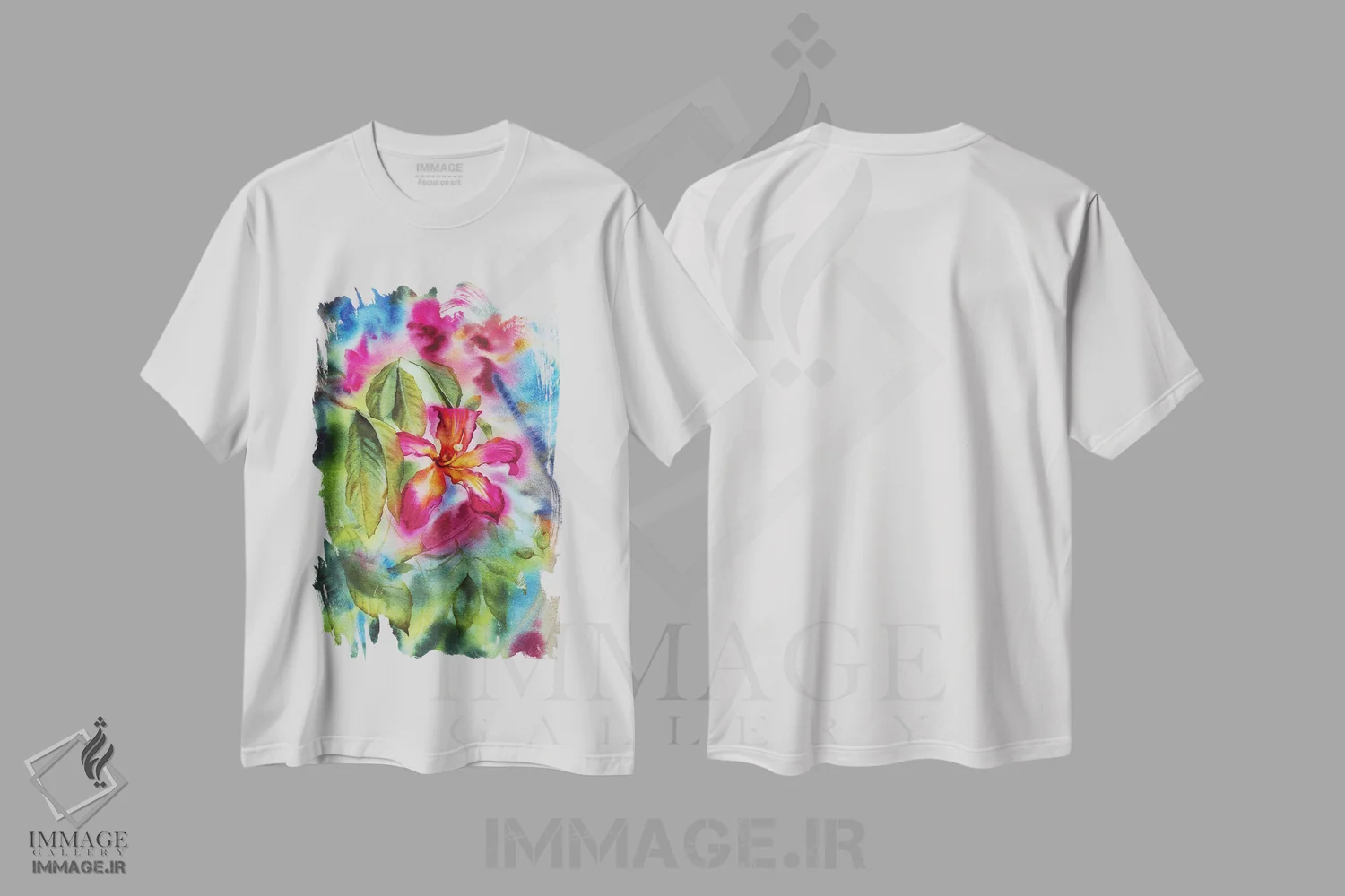 تیشرت سفید طرح دار درخت پنبه، هنر فاخر معاصر اثر دلنارا ال | immage.ir