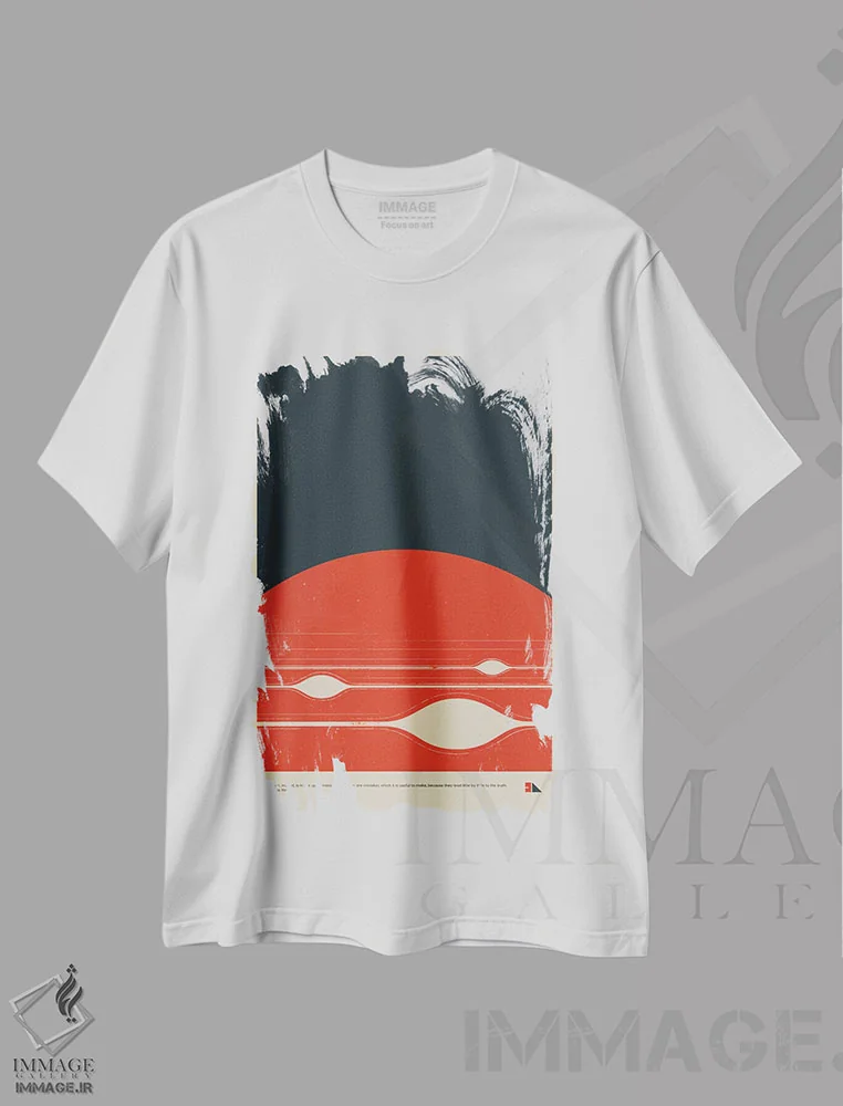 تیشرت سفید طرح دار مشتری، هنر دیجیتال اثر طراحی ۲۰۴۶ | فروشگاه ایماژ