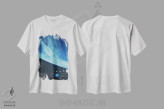 تیشرت سفید طرح دار نپتون، هنر دیجیتال اثر طراحی ۲۰۴۶ | immage.ir