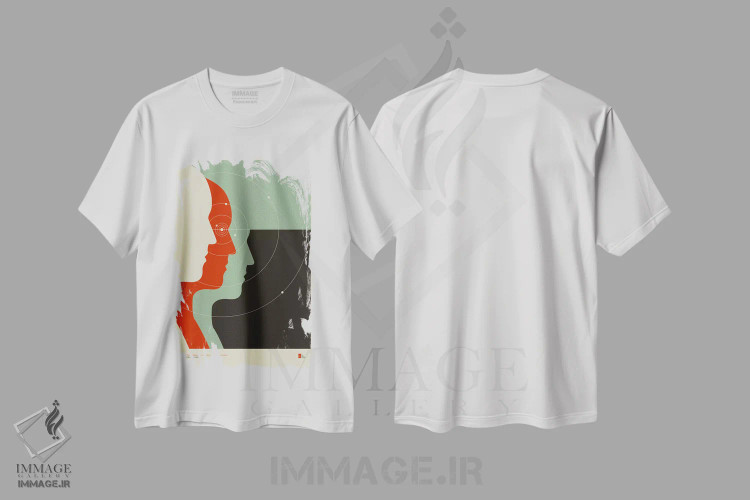 تیشرت سفید طرح دار طیف سنج، هنر دیجیتال اثر طراحی ۲۰۴۶ | فروشگاه ایماژ