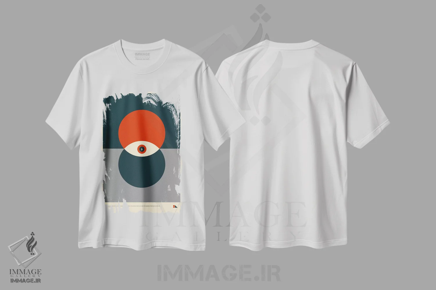 تیشرت سفید طرح دار شکاف، هنر دیجیتال اثر طراحی ۲۰۴۶ | immage.ir