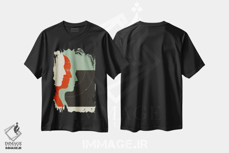 تیشرت مشکی طرح دار طیف سنج، هنر دیجیتال اثر طراحی ۲۰۴۶ | immage.ir