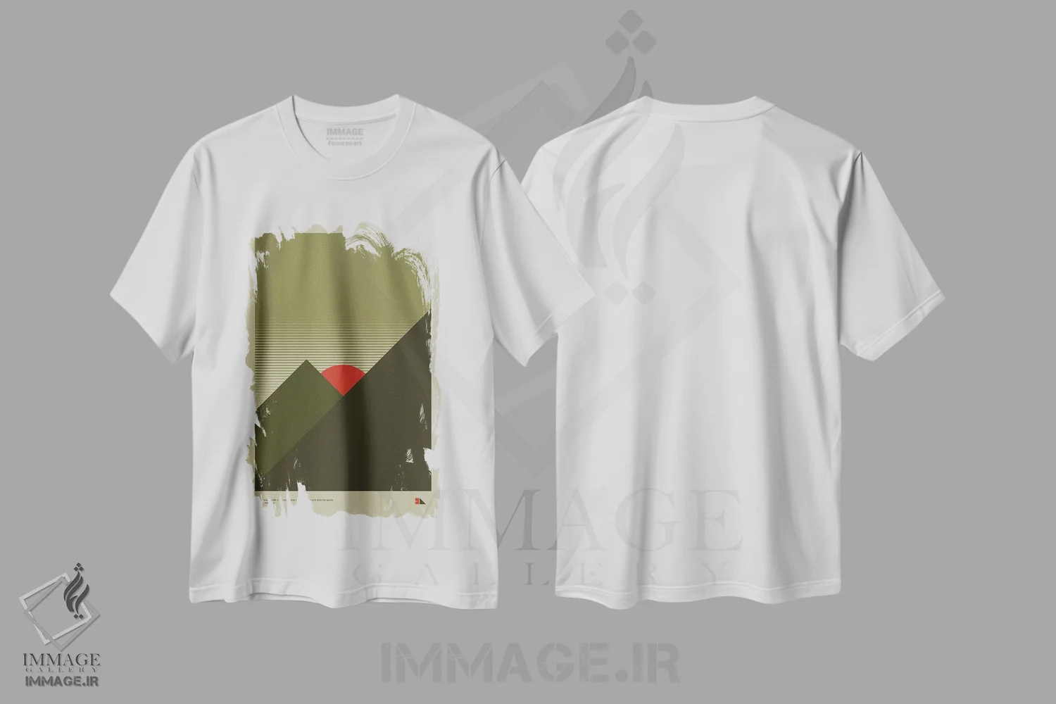 تیشرت سفید طرح دار کوهستان ها، تزئینی اثر طراحی ۲۰۴۶ | immage.ir