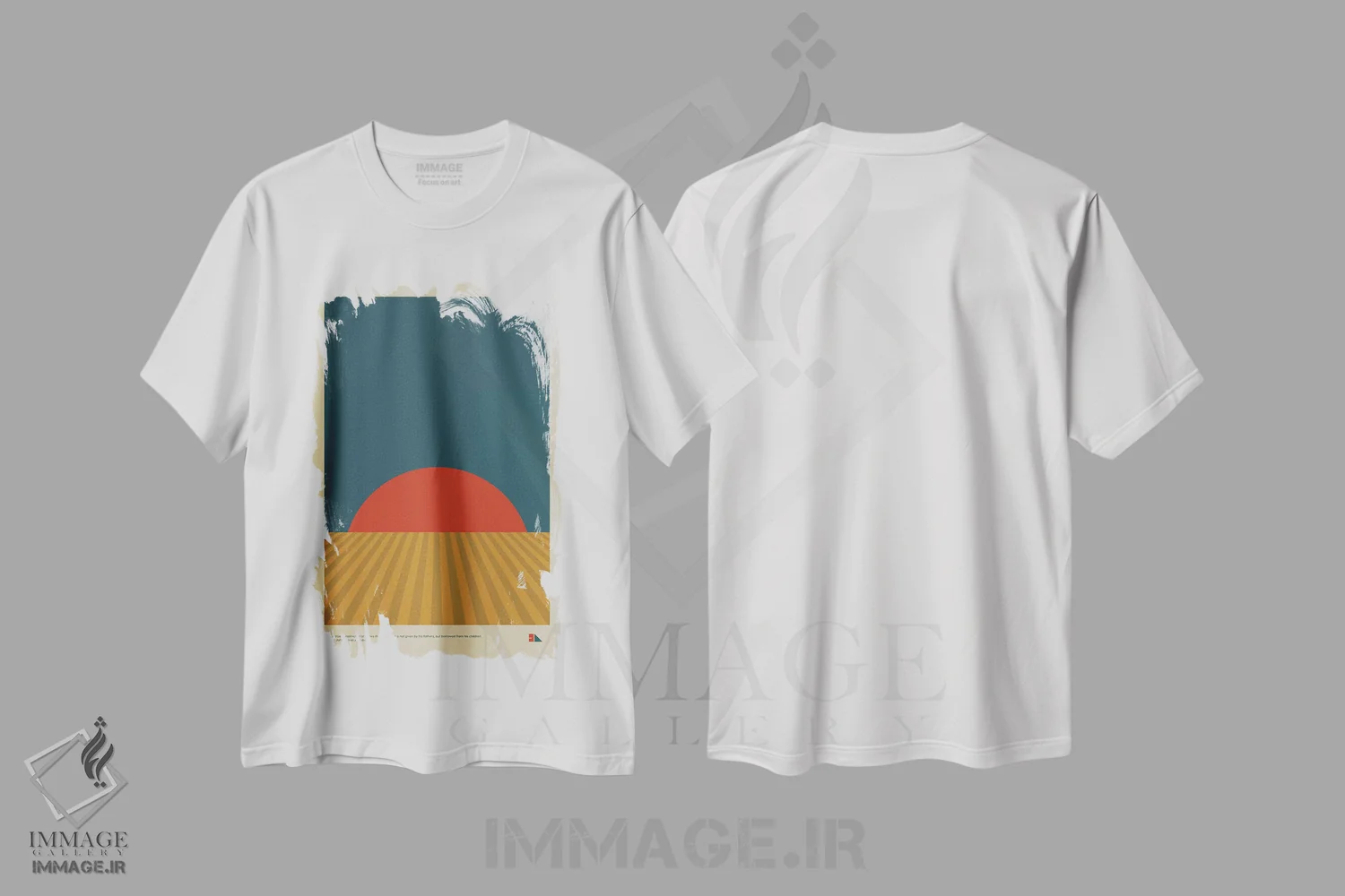 تیشرت سفید طرح دار غله، تزئینی اثر طراحی ۲۰۴۶ | immage.ir