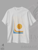 تیشرت سفید طرح دار رقابت فضایی، تزئینی اثر طراحی ۲۰۴۶ | immage.ir