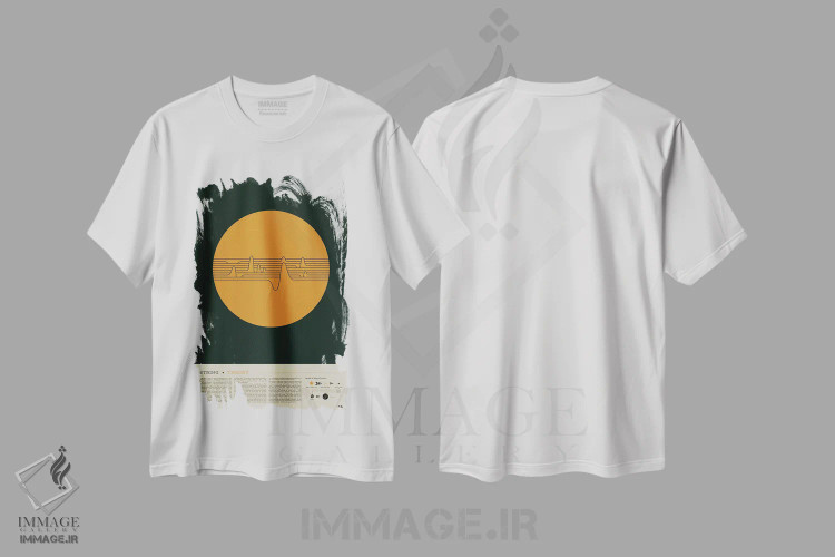 تیشرت سفید طرح دار نظریه ریسمان، هنر دیجیتال اثر طراحی ۲۰۴۶ | immage.ir