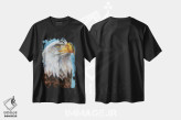 تیشرت مشکی طرح دار عقاب، هنر فاخر معاصر اثر درک تورکوت | immage.ir