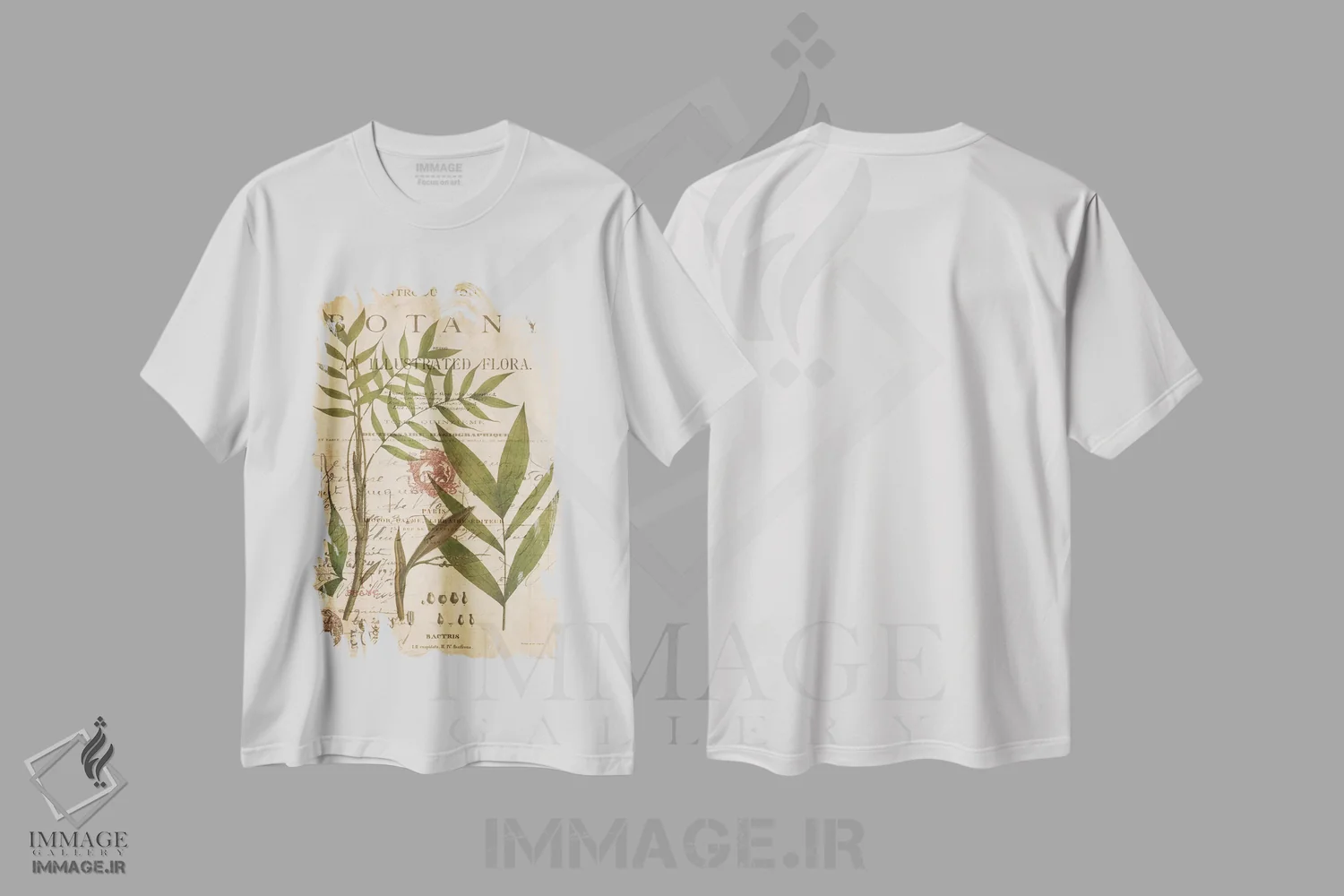 تیشرت سفید طرح دار مطالعه نخل II، دکور معاصر اثر دبورا دوولیه | immage.ir