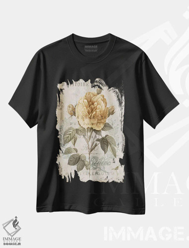 تیشرت مشکی طرح دار گیاه شناسی II، دکور معاصر اثر دبورا دوولیه | فروشگاه ایماژ