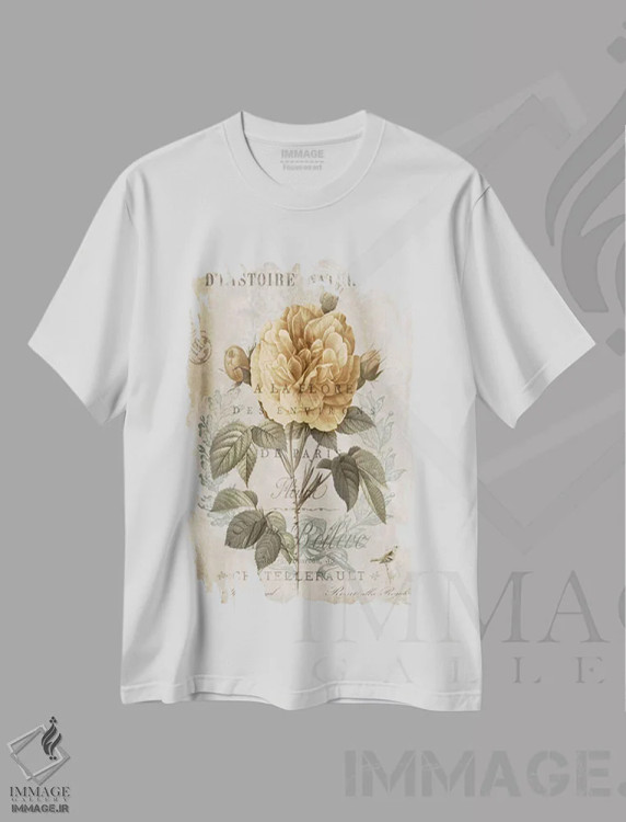 تیشرت سفید طرح دار گیاه شناسی II، دکور معاصر اثر دبورا دوولیه | immage.ir