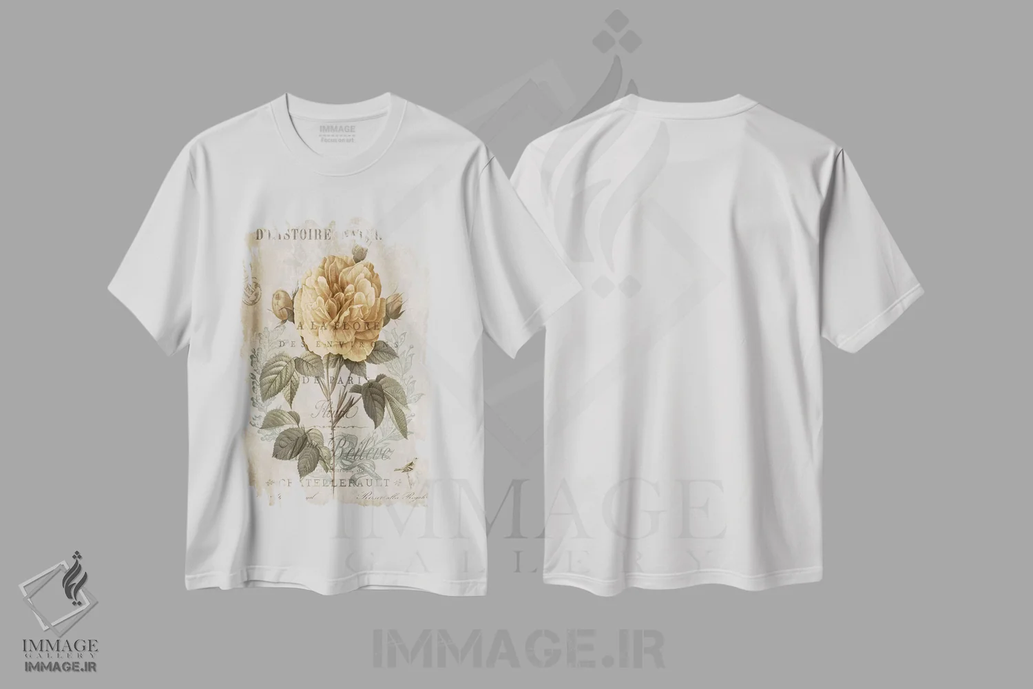 تیشرت سفید طرح دار گیاه شناسی II، دکور معاصر اثر دبورا دوولیه | immage.ir