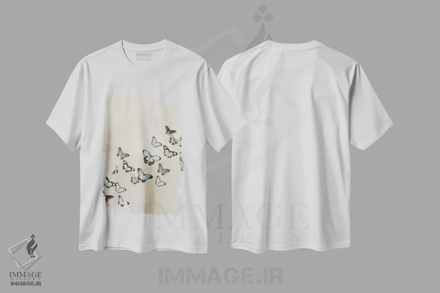 تیشرت سفید طرح دار پرواز بهاری I، دکور معاصر اثر دبورا دوولیه | immage.ir