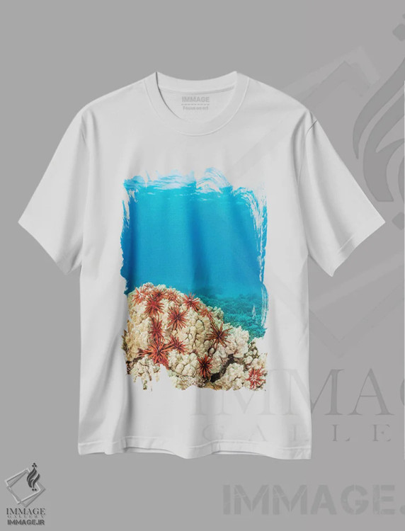 تیشرت سفید طرح دار آثار دیوید فلیتهام - immage.ir