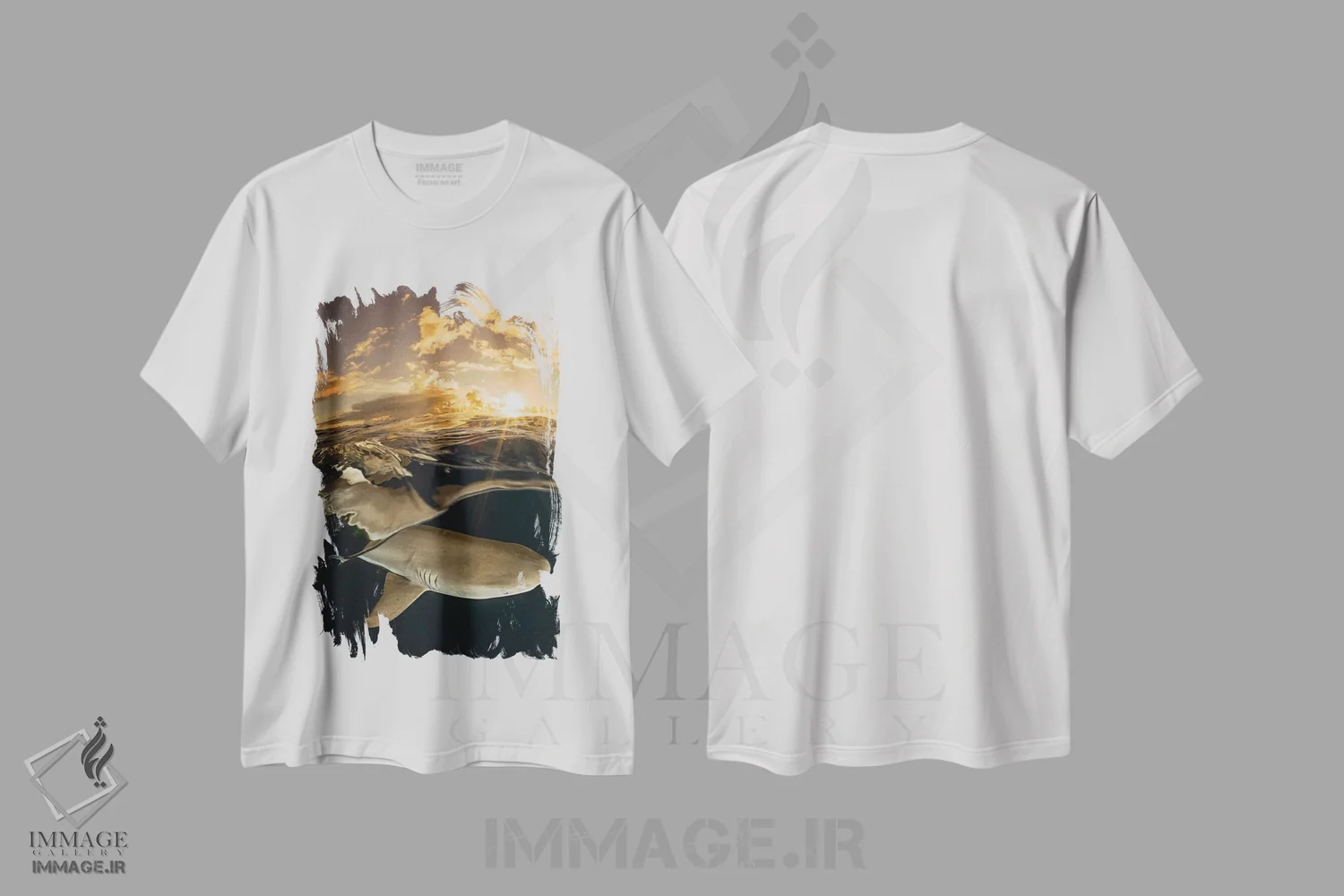 تیشرت سفید طرح دار آثار دیوید فلیتهام - immage.ir