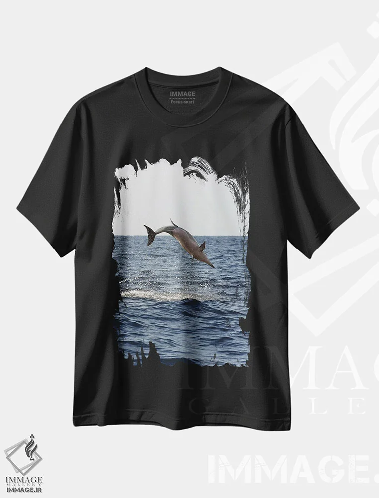 تیشرت مشکی طرح دار آثار دیوید فلیتهام - immage.ir