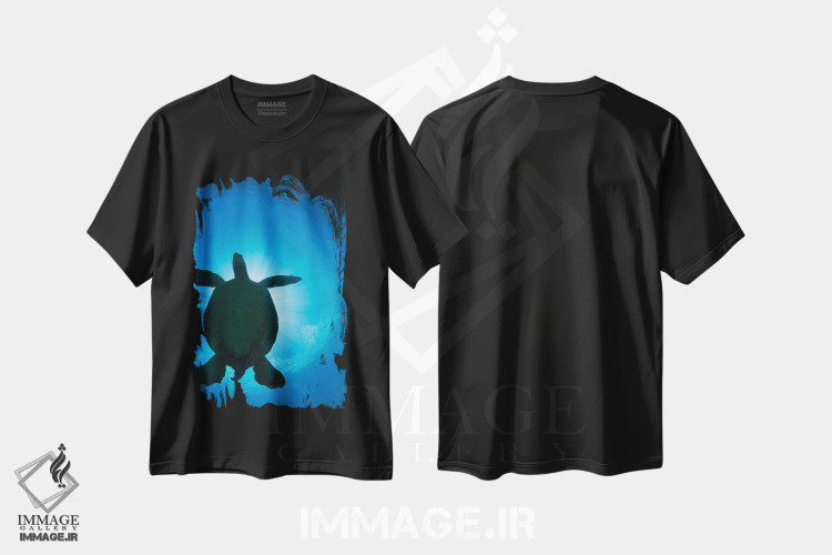 تیشرت مشکی طرح دار آثار دیوید فلیتهام - immage.ir