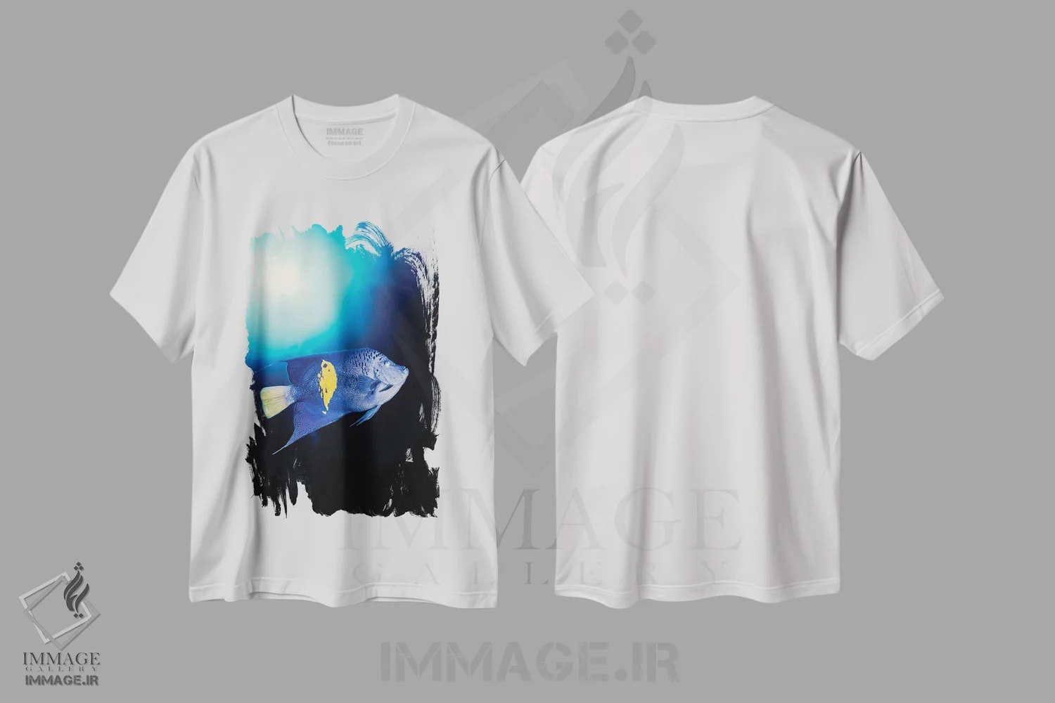 تیشرت سفید طرح دار آثار دیوید فلیتهام - immage.ir