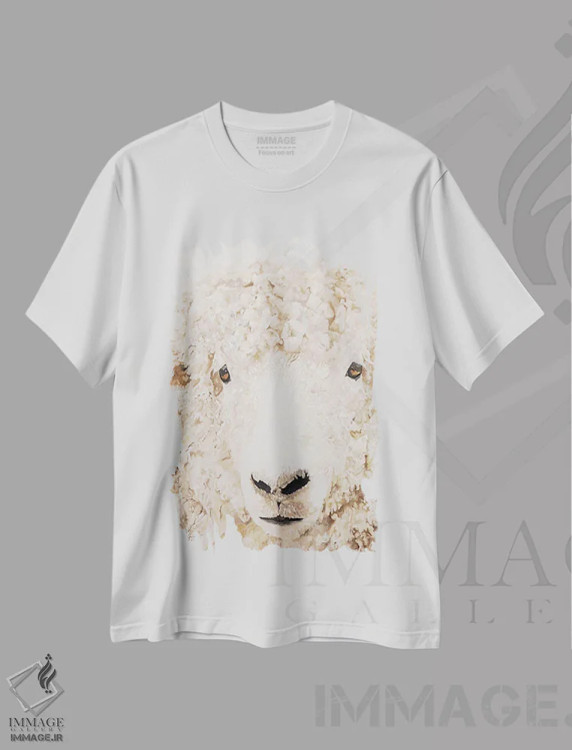 تیشرت سفید طرح دار پشمالو، مدیوم اثر دایان فیفر | فروشگاه ایماژ