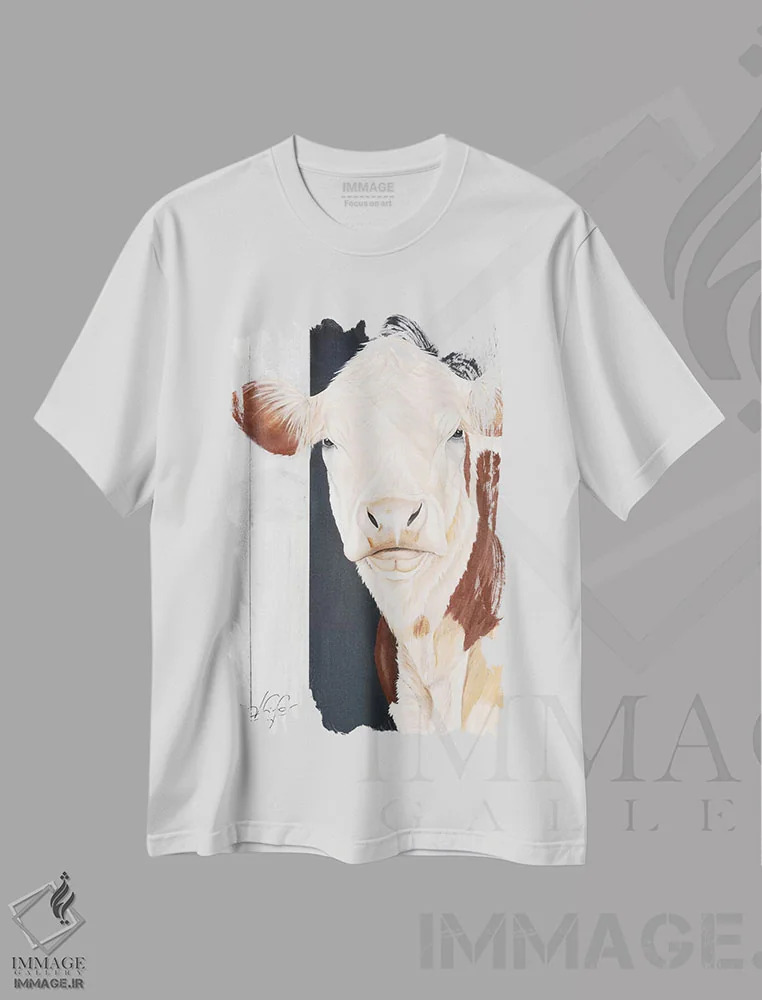 تیشرت سفید طرح دار بفرمایید داخل، مدیوم اثر دایان فیفر | immage.ir