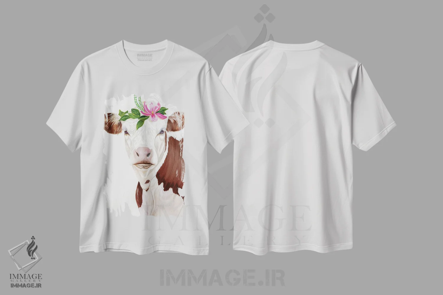 تیشرت سفید طرح دار دوشیزه ماگنولیا، دست نقاشی و طراحی دستی اثر دایان فیفر | فروشگاه ایماژ