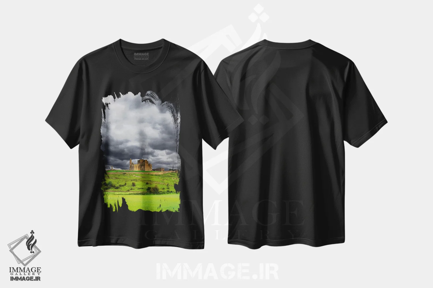 تیشرت مشکی طرح دار آثار دنیس فلهرتی - فروشگاه ایماژ