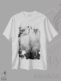 تیشرت سفید طرح دار خیال پردازی، عکاسی سیاه و سفید اثر دوریت فوگ | فروشگاه ایماژ