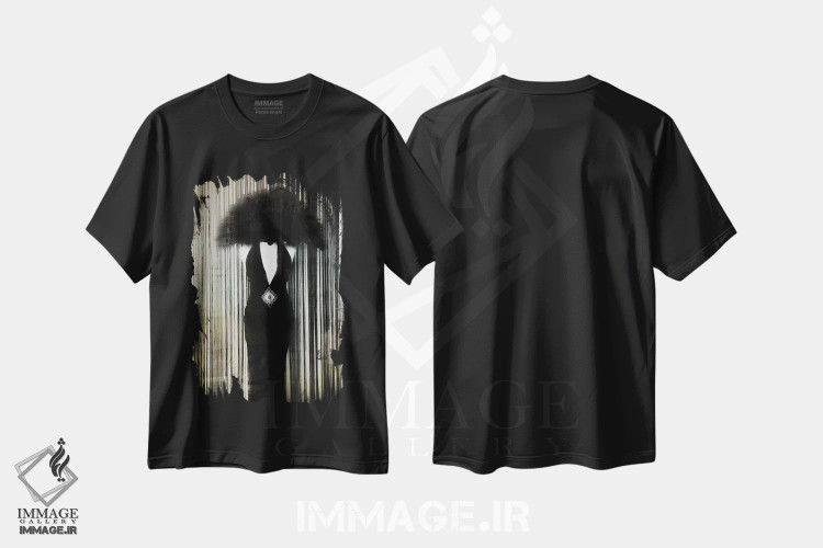 تیشرت مشکی طرح دار بر اساس یک داستان واقعی، عکاسی فیگوراتیو اثر دوریت فوگ | فروشگاه ایماژ