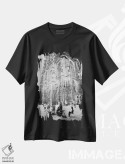 تیشرت مشکی طرح دار کلیسای جامع نوتردام استراسبورگ، عکاسی سیاه و سفید اثر دوریت فوگ | immage.ir