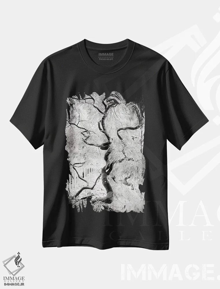 تیشرت مشکی طرح دار درخت رؤیا، مدیوم اثر دوریت فوگ | فروشگاه ایماژ