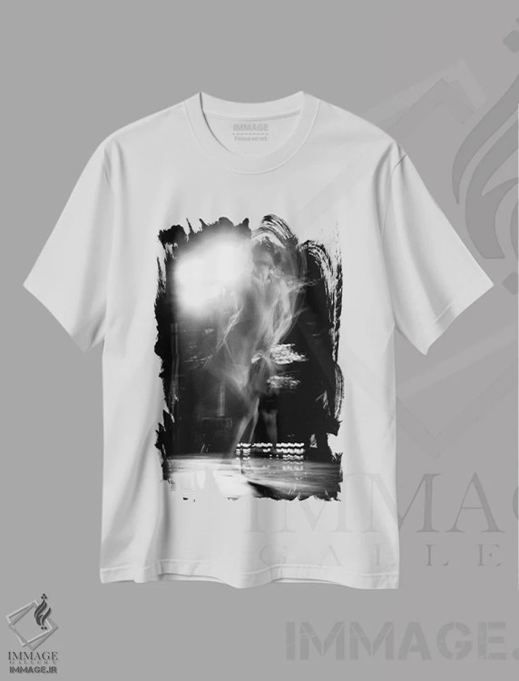 تیشرت سفید طرح دار رقاص باله تانگو، تصاویر اکشن اثر دوریت فوگ | immage.ir
