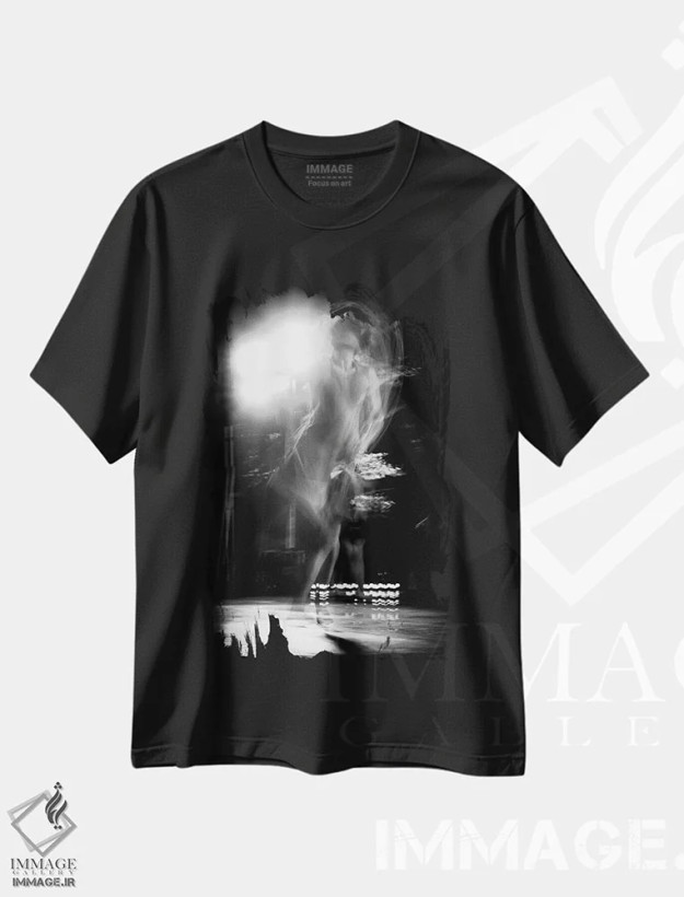 تیشرت مشکی طرح دار رقاص باله تانگو، تصاویر اکشن اثر دوریت فوگ | فروشگاه ایماژ