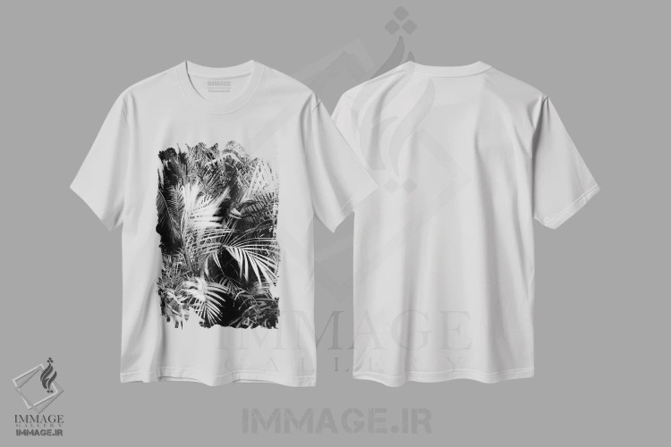 تیشرت سفید طرح دار نخل وحشی، عکاسی سیاه و سفید اثر دوریت فوگ | فروشگاه ایماژ