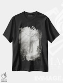 تیشرت مشکی طرح دار جنگل افسانه ای، عکاسی سیاه و سفید اثر دوریت فوگ | فروشگاه ایماژ