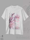 تیشرت سفید طرح دار درخت شکوفه آتشین ۳، عکاسی ترکیبی اثر دوریت فوگ | immage.ir