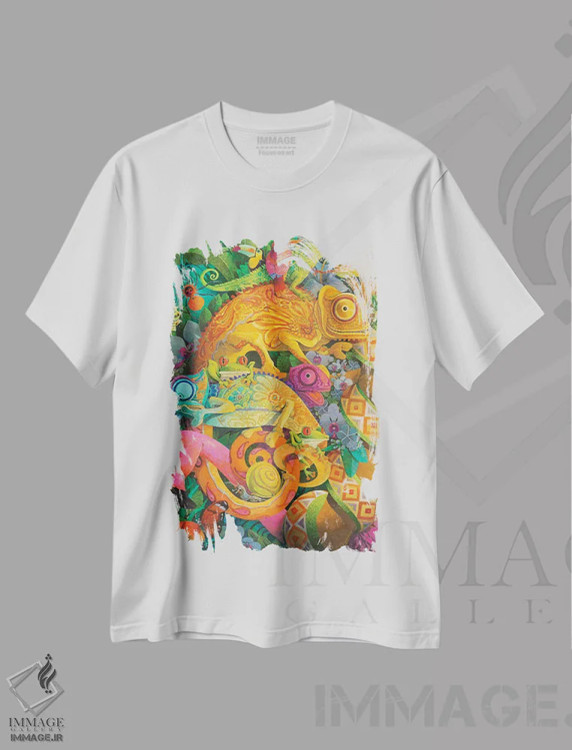 تیشرت سفید طرح دار دوستان غیرمنتظره، مدیوم اثر دیوید گالچات | فروشگاه ایماژ