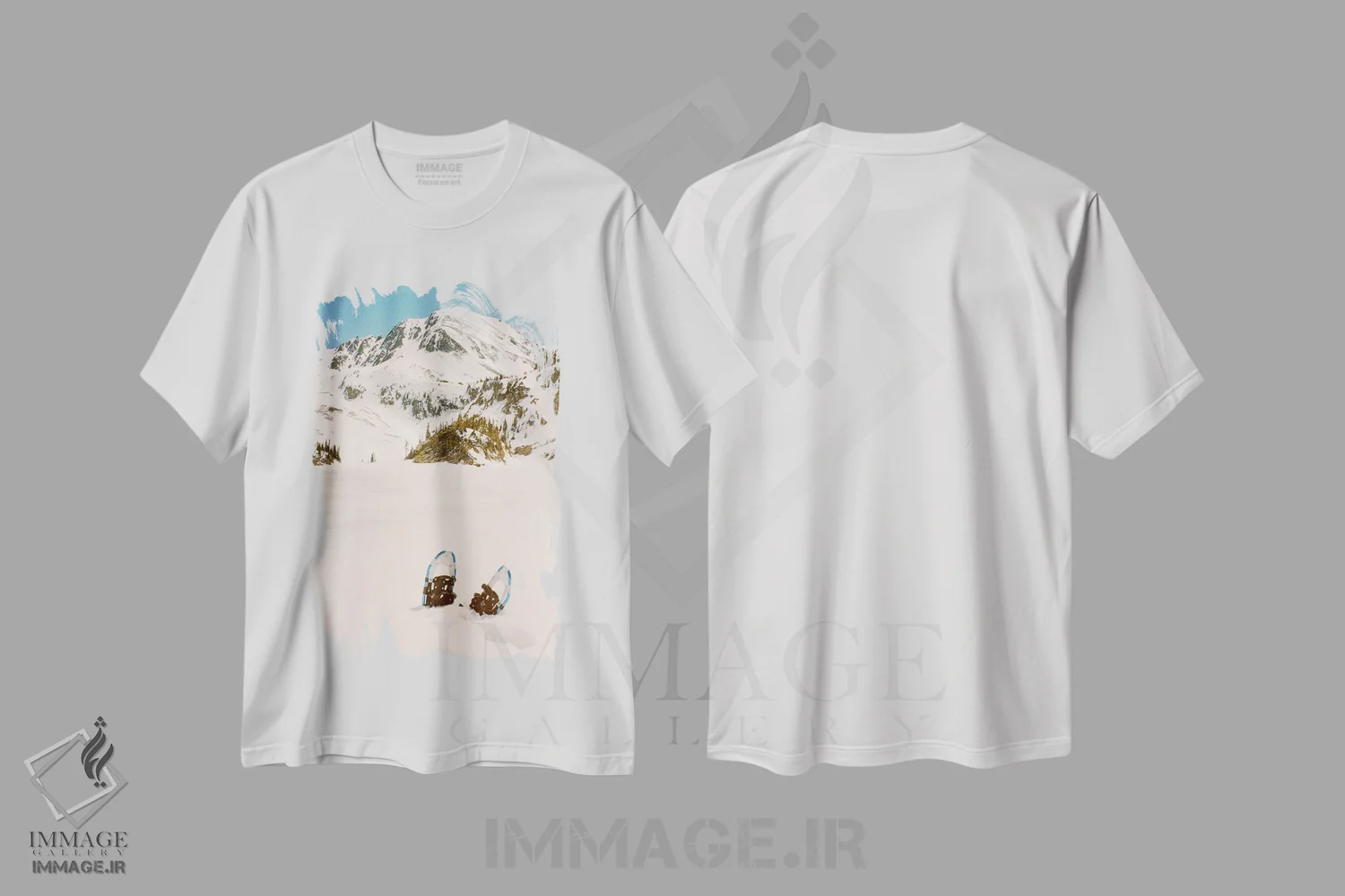تیشرت سفید طرح دار ماجراجویی زمستانی، مدیوم اثر دنیل گارسیا | فروشگاه ایماژ