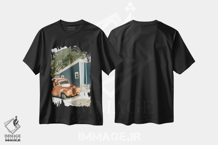 تیشرت مشکی طرح دار کلاسیک کوهستانی، مدیوم اثر دنیل گارسیا | immage.ir