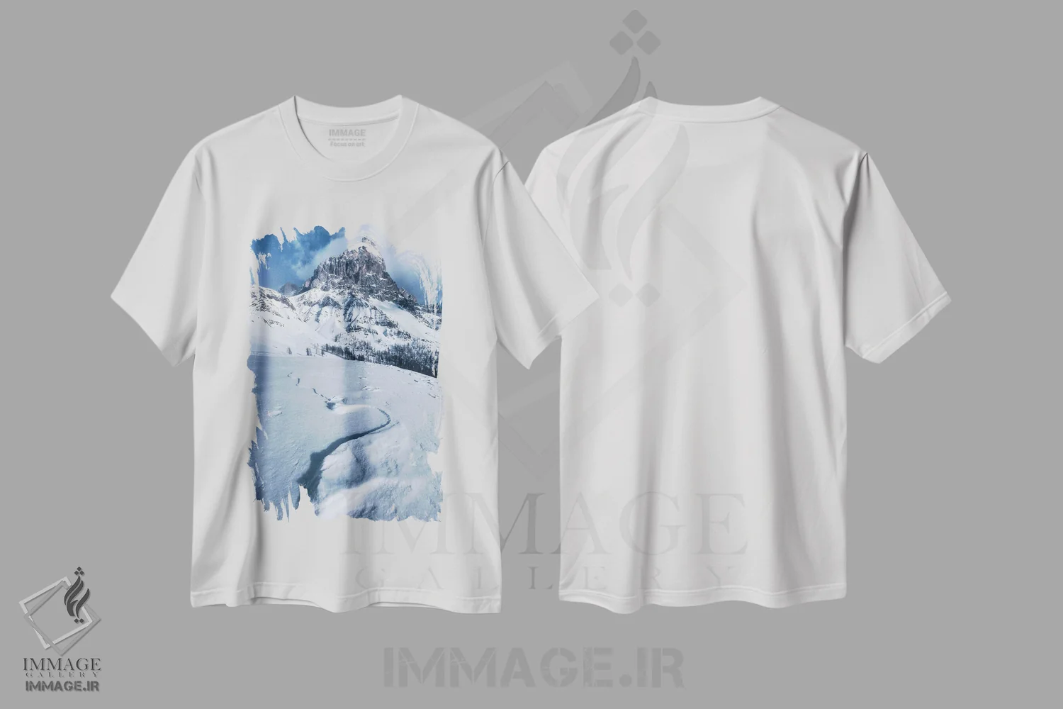 تیشرت سفید طرح دار یک روز زمستانی در پاسو رول، مدیوم اثر دنیل گاستاگر | فروشگاه ایماژ