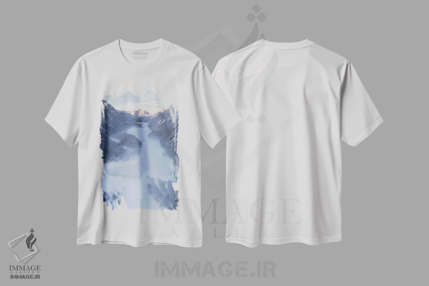 تیشرت سفید طرح دار سرزمین عجایب زمستانی از بالا، مدیوم اثر دنیل گاستاگر | immage.ir