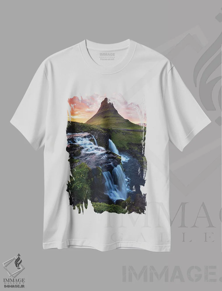 تیشرت سفید طرح دار شب تابستانی در کوه کرکیوفل، مدیوم اثر دنیل گاستاگر | فروشگاه ایماژ