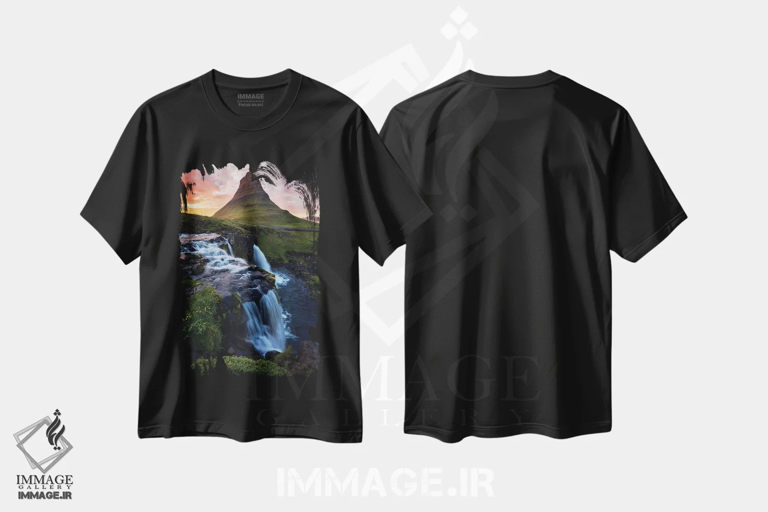 تیشرت مشکی طرح دار شب تابستانی در کوه کرکیوفل، مدیوم اثر دنیل گاستاگر | immage.ir