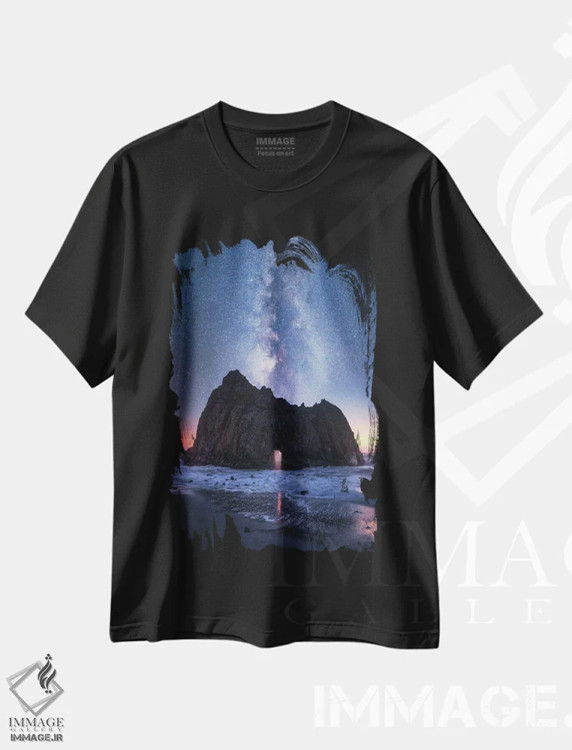 تیشرت مشکی طرح دار دروازه ستارگان، مدیوم اثر دنیل گاستاگر | immage.ir