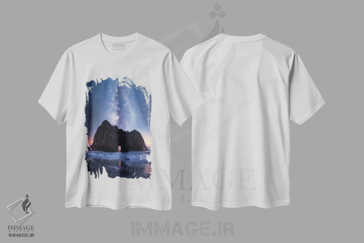 تیشرت سفید طرح دار دروازه ستارگان، مدیوم اثر دنیل گاستاگر | فروشگاه ایماژ