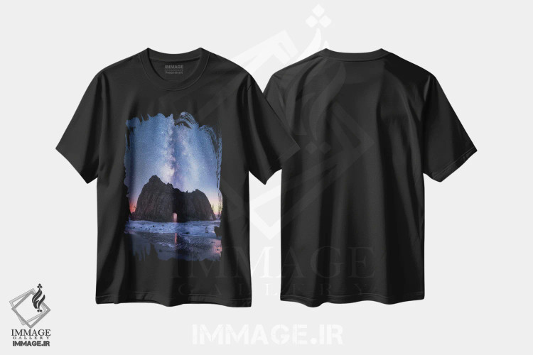 تیشرت مشکی طرح دار دروازه ستارگان، مدیوم اثر دنیل گاستاگر | immage.ir