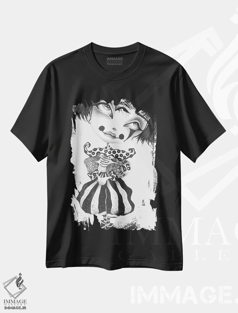 تیشرت مشکی طرح دار دروسیلا، دکوراسیون جایگزین اثر داتی گلیسون | immage.ir